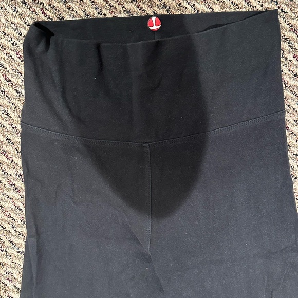 T party Black Women's yoga fold over Pants - Picture 5 of 8